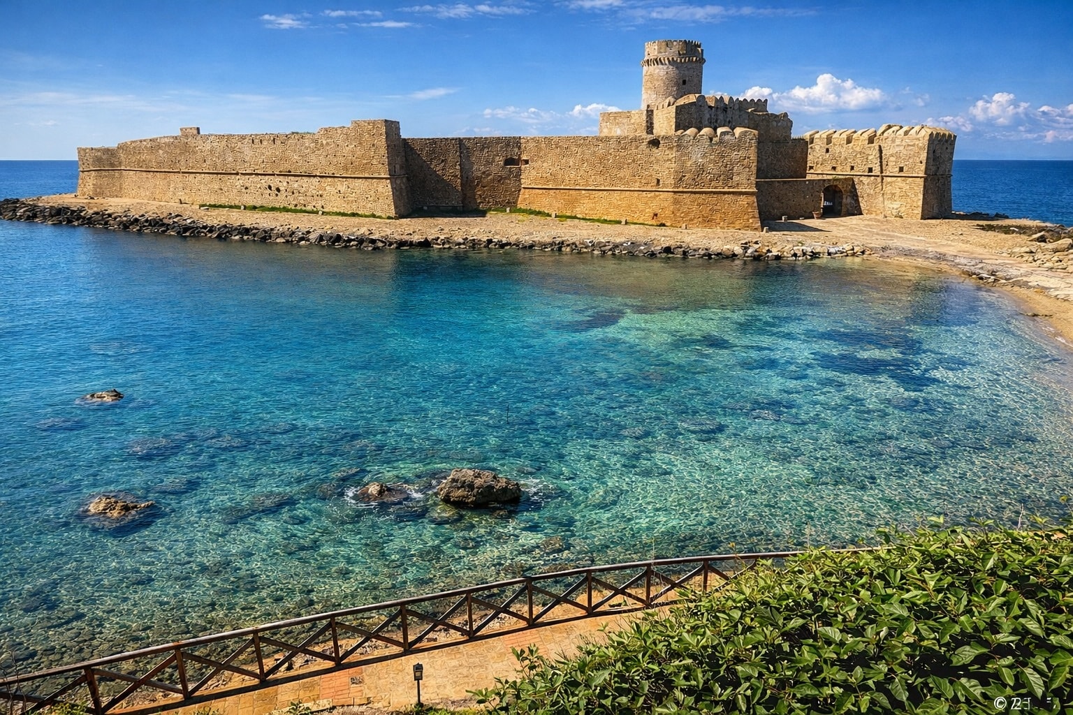 Castello Aragonese di Le Castella sul mare